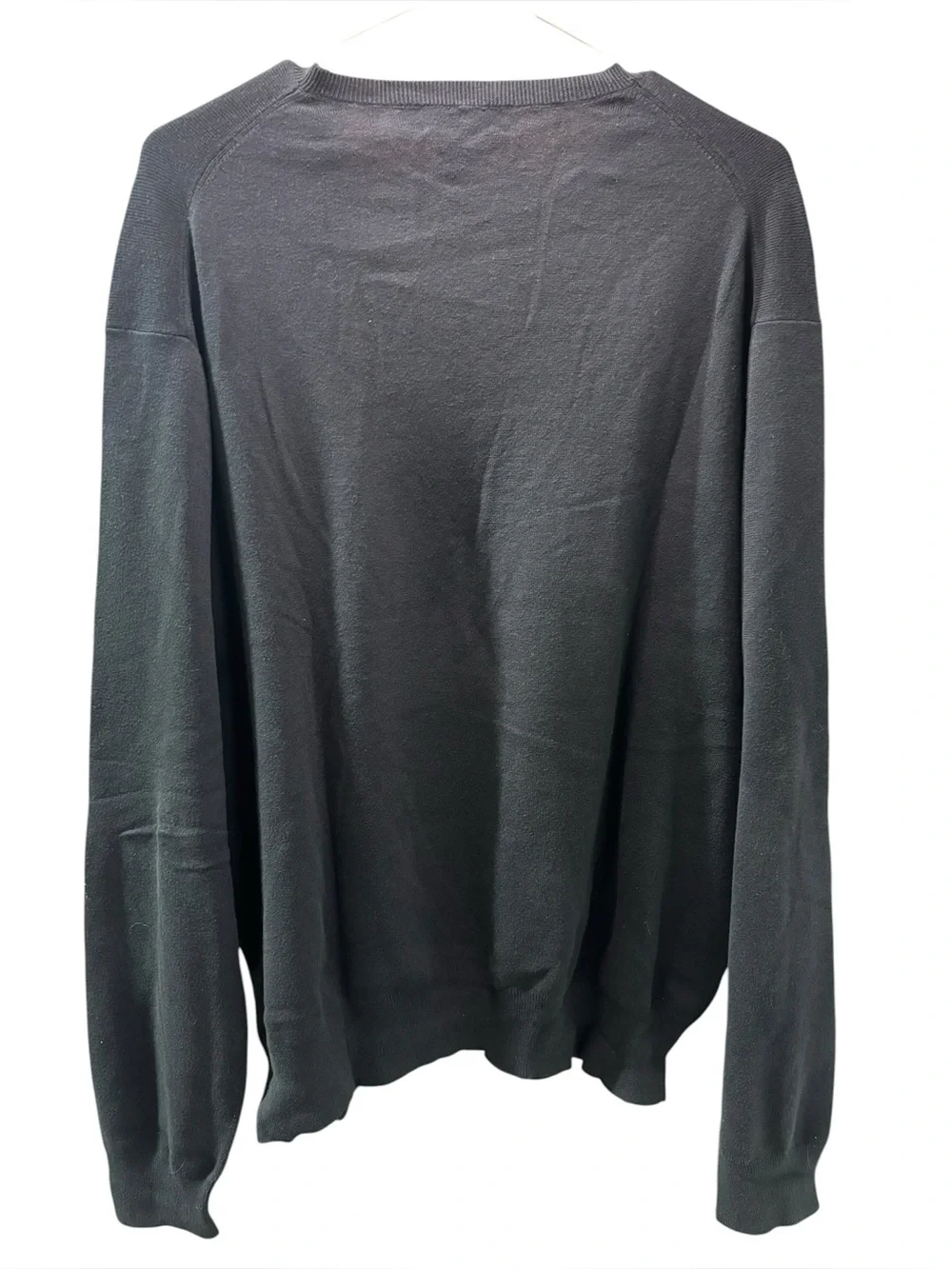 Polo by Ralph Lauren Men’s Black V-Neck Sweater with‎ Purple Logo Size XL
